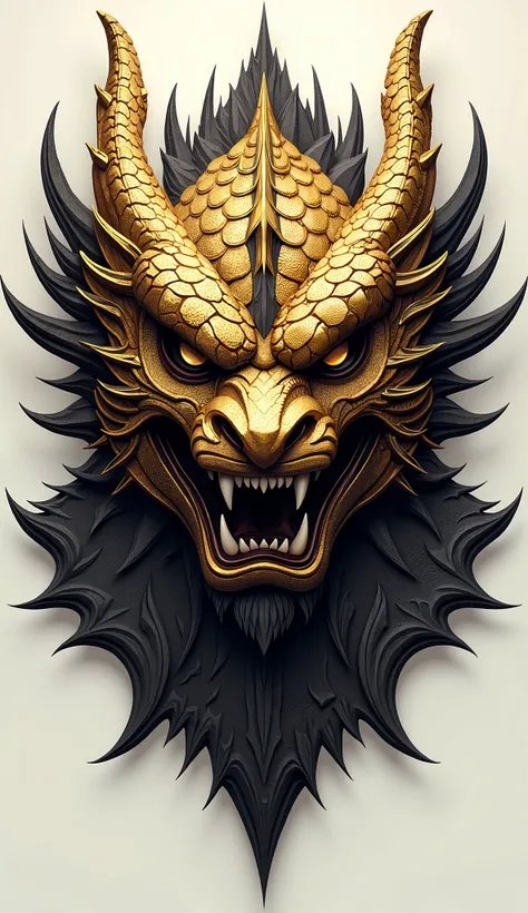 Make me a logo of the Golden and Black Dragon Helmet Warrior; With armor, and my name KittiPumThongin ,  The mobile number 0970978649 should be recorded in black and beautiful letters 3D UHD 200K.