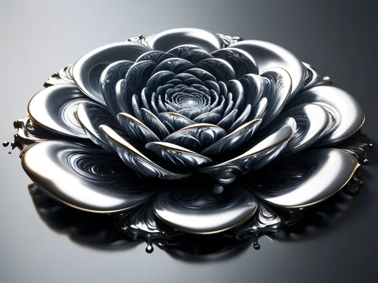 [Human in the lotus position : A group of people : 20] Rising from a pool of liquid metal, Very shiny, Smooth surface texture, polished surface, reflective, Front 45 degree angle, Inlay ral-chrome, PhotoPractical, HyperPractical, Ultra Detailed, Analog sty...