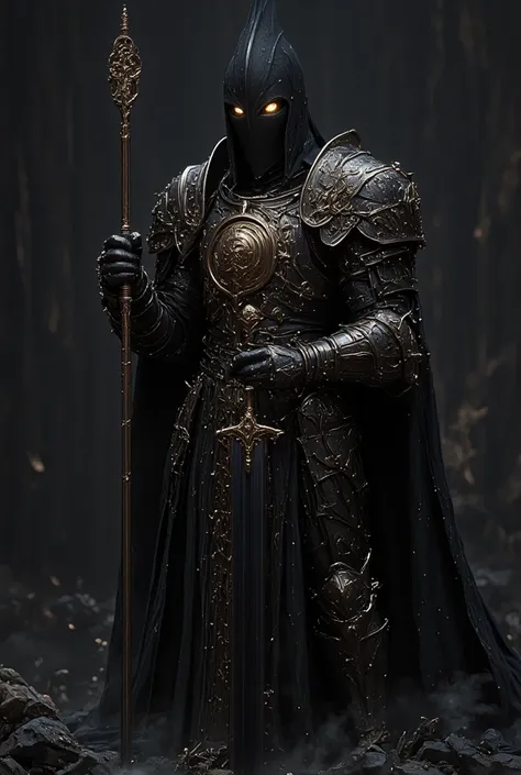  black knight ,  Black Sword,   high resolution ,  Anatomically Correct ,  High details , 