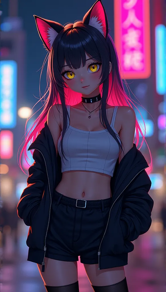  great work,   Night Light,  top quality ,  is so beautiful,  cliff pose, ultra-detailed, absurdres,  newest , view, Edge light,  with lights from behind , 1 girl,  Fluffy , human, dog,  alone,  cute girl,  foxtail ,  Fox Color ,  with big breasts,  large ...