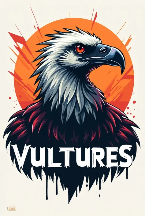 Make a 2d logo for an oversized clothing store called Vultures