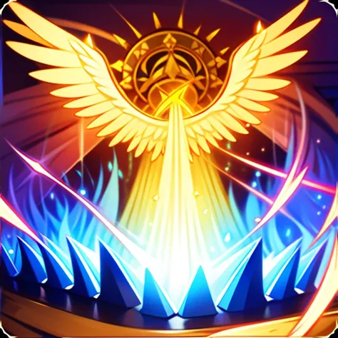 Generate an angelic power that forms a protective shield around allies to block incoming attacks, q skill icon