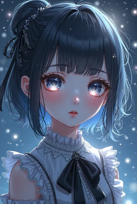 anime girl, starry eyes 、 masterpiece、High sensitivity、 high resolution、Gothic lolita 、anime style
