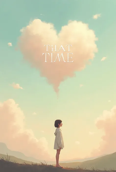  Make a cover for a song called  "That Time" Where the title is in a heart-shaped cloud 