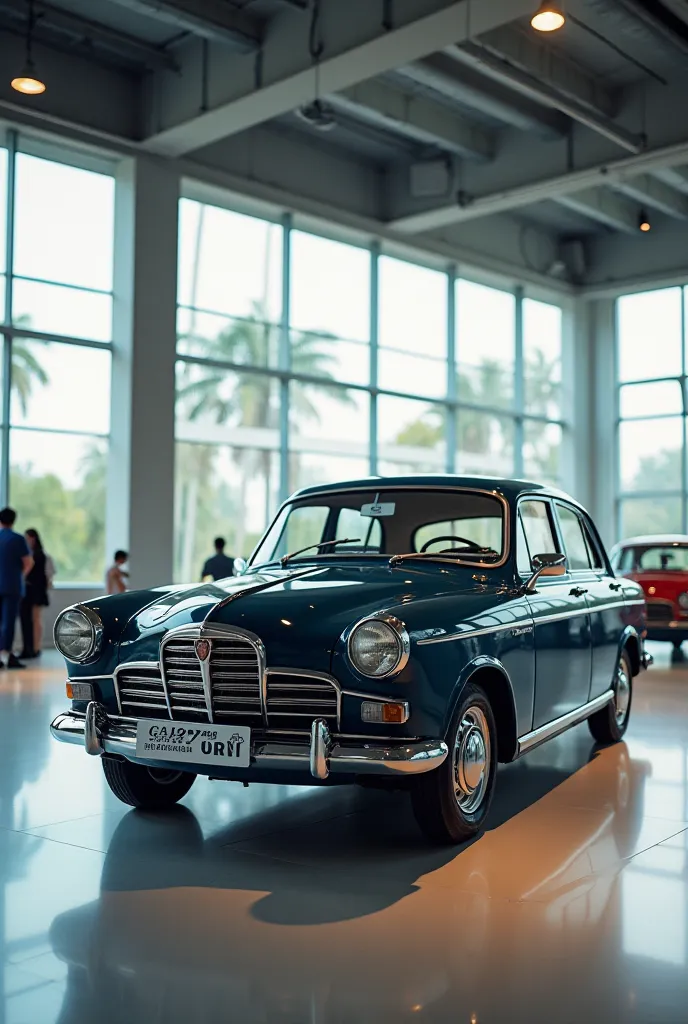 2015 Hindustan Ambassador in the well lit showroom