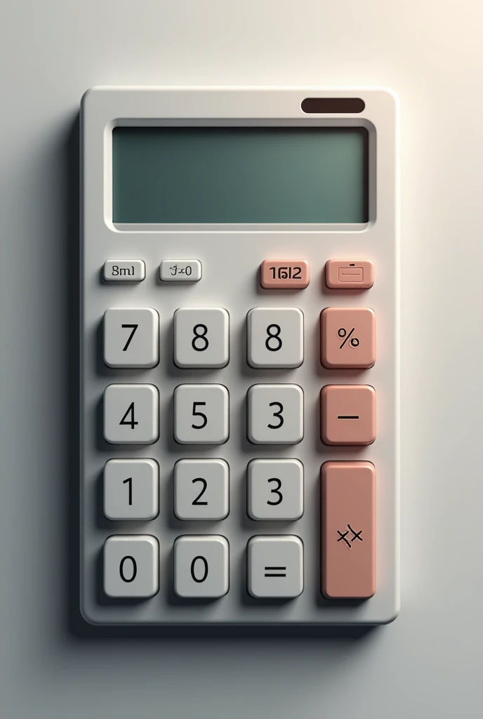 make a UI calculator that have aesthetic button and numbers