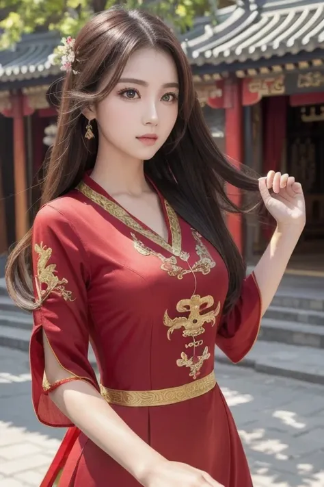  top quality , masterpiece,  high resolution,  1 girl,  china dress,  super gorgeous face , Super gorgeous eyes,  Super Gorgeous Hair , Kung fu fighting