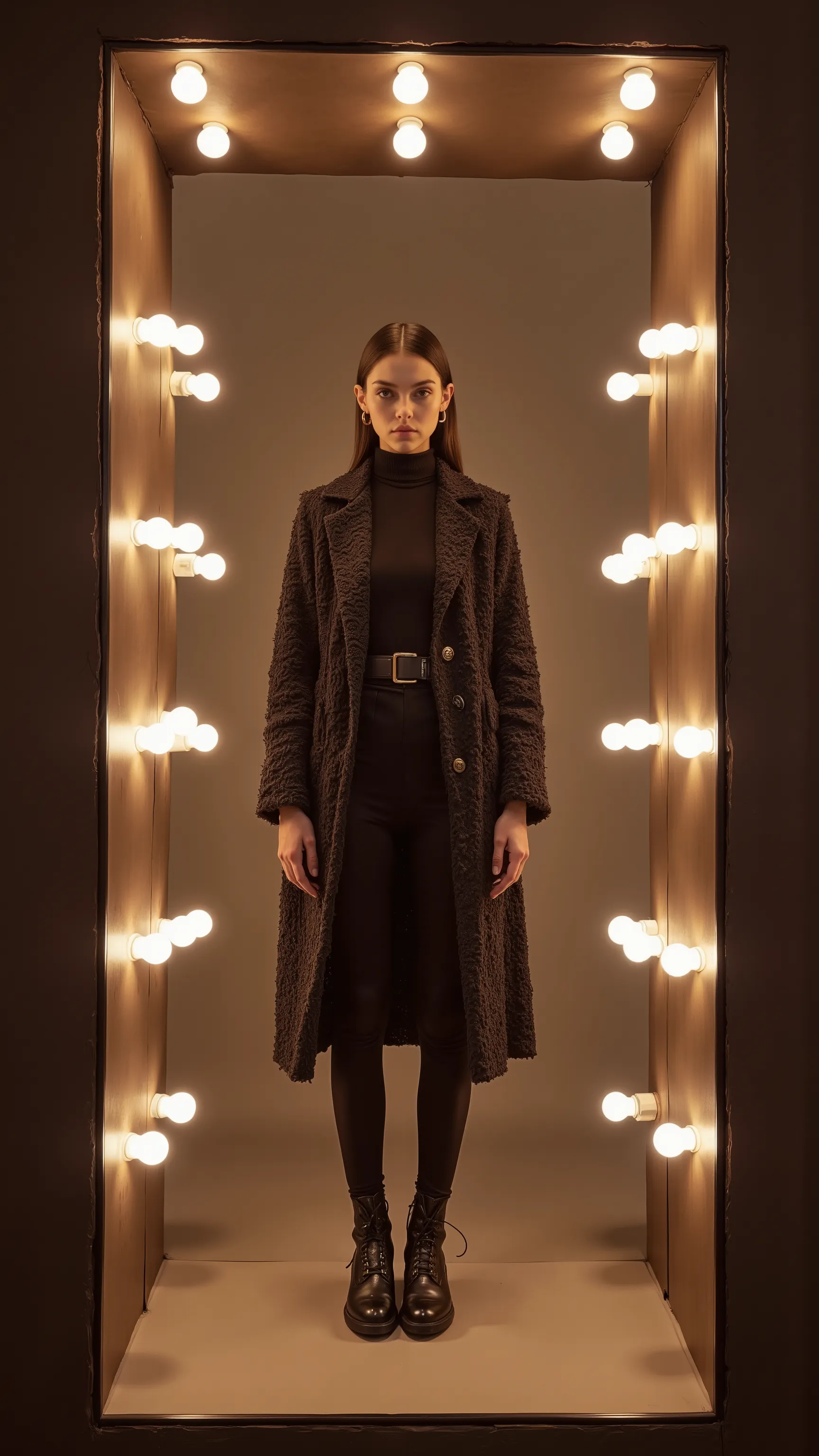 ARAB WOMAN STANDS IN A SHOWCASE WITH LOTS OF LUXES, In Paris,   BY WAYNE ENGLAND, Backdrop, Fashion Posters,  It's a mixture of  , Curated Collections, LOUIS VUITTON OFFICIAL COMPILATION ,    full body, whole body, Advertising images,   Photographed by Der...