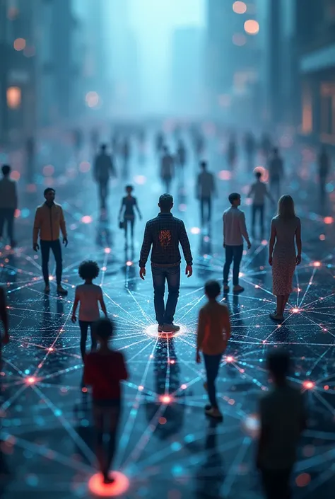 make a digital people connected globally by a web of spiderman