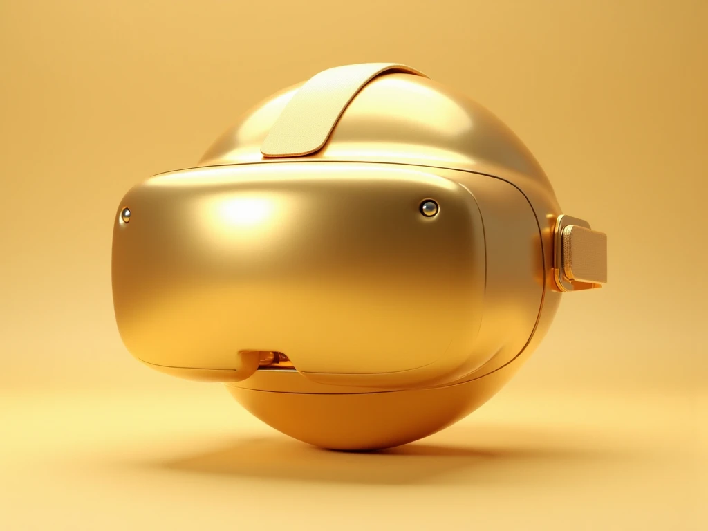 virtual reality icon 3d gold