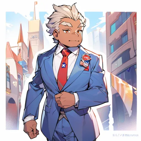 Mayor Rump is a tall, older gentleman with pointed sandy hair. The particular shape of his hair is possibly due to an overly kempt hairpiece, but this is simply speculation. His skin is tanned particularly orange with occasional peaks of regular complexion...