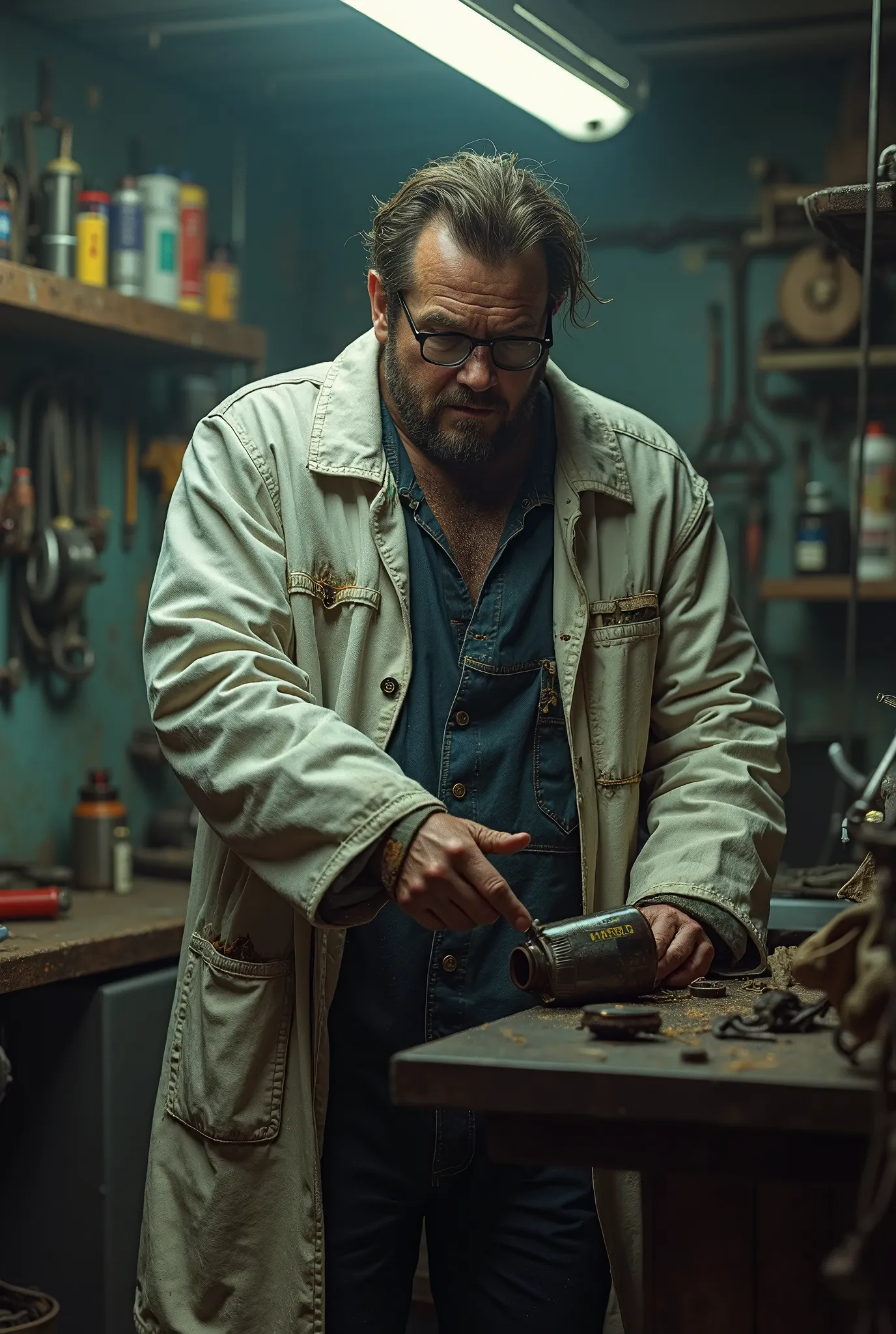 A grease-covered mechanic in a stolen lab coat who diagnoses you like you’re a broken car. “You got a busted ney, huh? Lemme just swap that out with a spare I got in the back.” He only accepts payment in car parts.