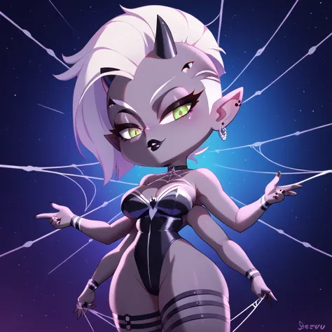 score_9, score_8_up, score_7_up, ((Masterpiece)), ((highres)), (((1female, solo))), Random poses, beautifully detailed succubus girl, ((white hair, mohawk)), defined elf ears with ear guages, defined eyes, pastel iris, long eye lashes, defined nose, define...