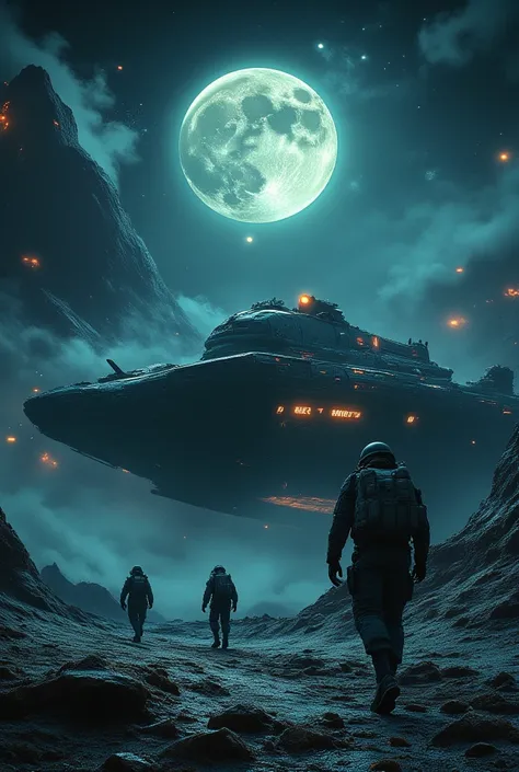 🎬 777777777ft long and 7777777ft wide and 3500ft high alien heavy armored space ark lowering rear door with commandos walking down ramp to hostile enemy planet surface,
"The Vampora Chronicles 2025:The Kavakee And The Zogo” 

Official Trailer
taking the sa...