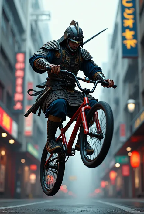 Samurai Warrior on BMX Bicycle