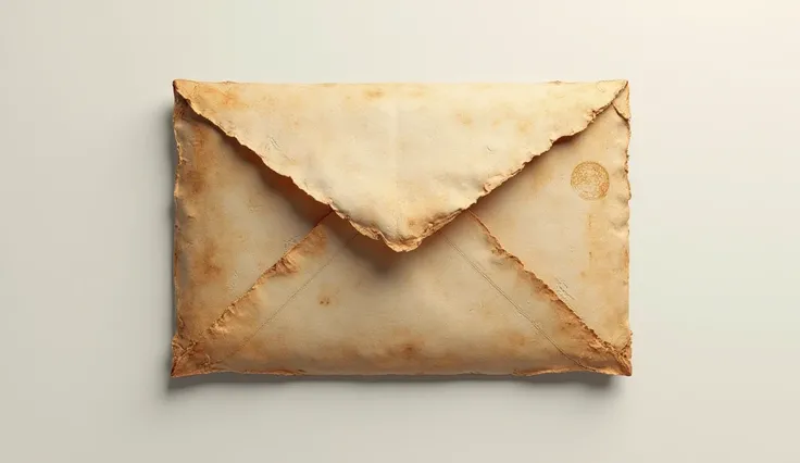 Realistic photo of an old sealed envelop