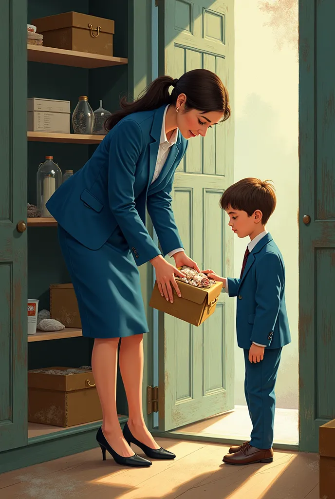  Book cover illustration of Traces of Light in Between Asa is pictured with a businesswoman dressed in a blue suit finding a small box in the corner of a dust-filled closet.  The box contains her hood belongings :  sea shells collected on vacation ,  birth...