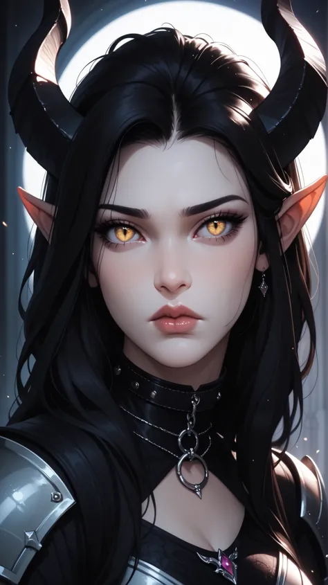score_9, score_8_ upwards, score_7_ upwards, score_6_ upwards, score_5_ upwards, ((( beautiful , high quality))), sadness, looks towards , portrait, score_9, score_8_ upwards, score_7_ upwards, black sclera , slit p upwardsils, tiefling, yellow eyes...