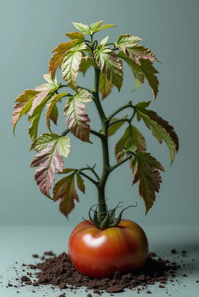 generate a tomato plant pic which is effected by chromium toxicity