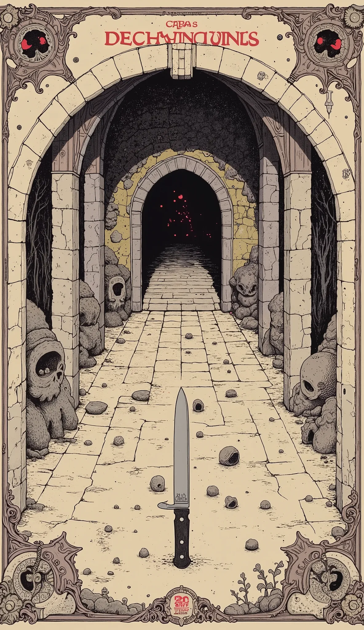 A poster with instructions on how to prepare and maintain a dungeon, infographic style, by Warren Mahy,multicolor printing、 イラスト入りの Infographic,  Infographicス, Matt Cavotta, knife, Oskar Lüthi, Brian Alfred, National Geographic style」, David Budd, Austin E...