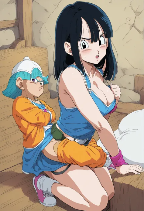 Dragon Ball number 18 having sex with Picollo from Dragon Ball