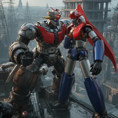 Remodeled Mazinger Z has sex with Aphrodite, the mecha of Metal Goddess Android,  stands 100 meters high ahead .   is built with modern materials such as steel ,   Carbon Fiber  ,   Other industrial elements are also visible  ,  Just like the real thing  ,...