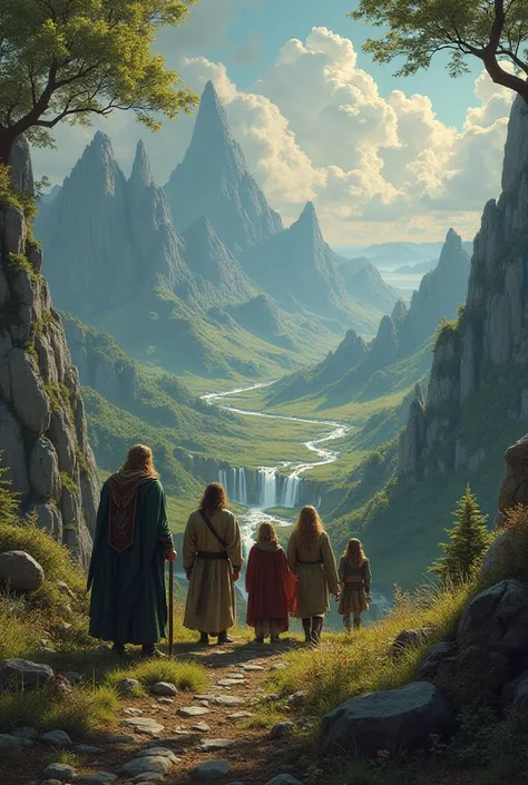 Use the movie lord of the rings as a reference and make a visual art about it