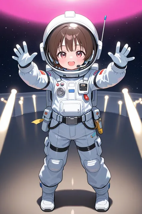 Adorable,loli,spacesuit,space_helmet,gloves,idol,headset,