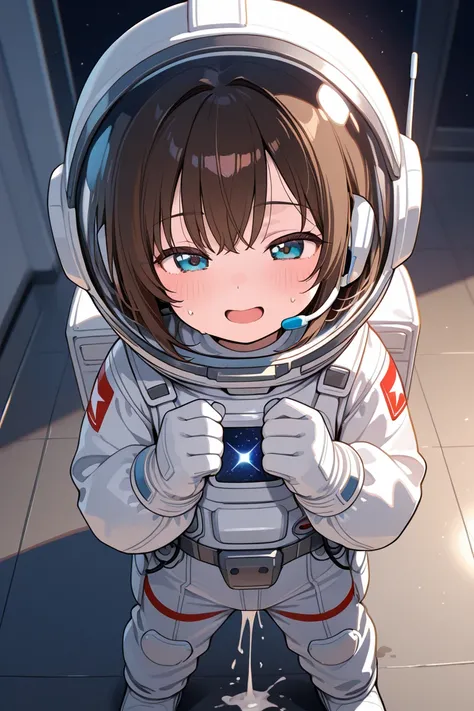 Adorable,loli,spacesuit,space_helmet,gloves,idol,headset,orgasm,