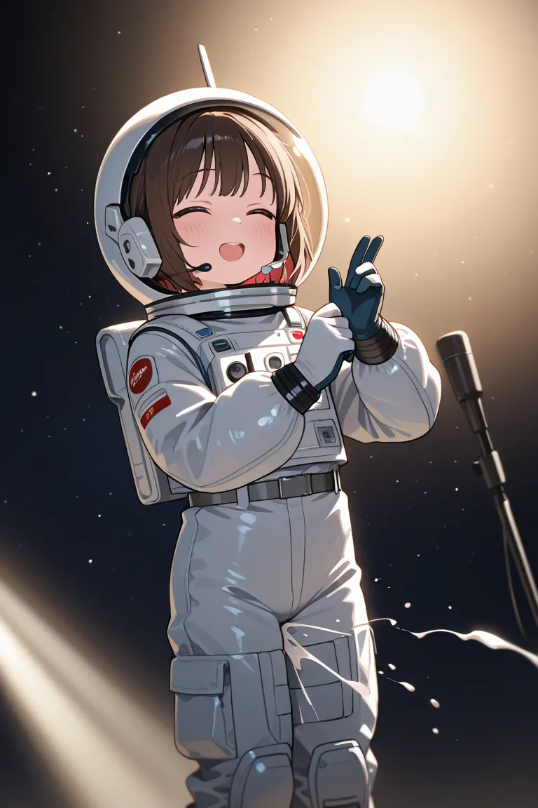 Adorable,loli,spacesuit,space_helmet,gloves,idol,headset,orgasm,