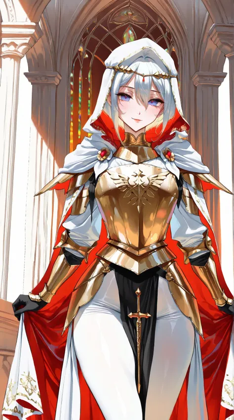 ((  top quality)),(  super high resolution),( very well detailed),(  detailed description ),((  best CG  )),(  BEST ARTWORK  ),  Ultra Precise Art ,  Amazing Painted Art ,( Exquisite Art:1.5), Female Knight,  beautiful and well-groomed face, Tight face,  T...