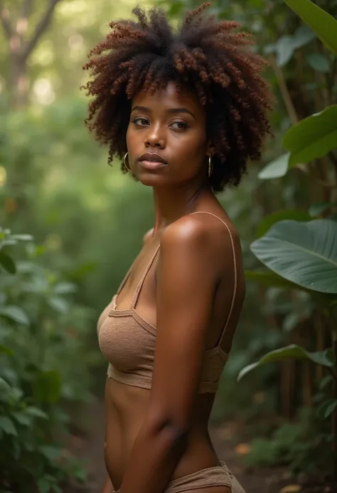 take me a picture of a cinnamon brunette. Short Afro hair without clothes in Cuantro