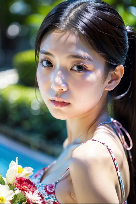 {Zuo々Miki:1.2}、日本の女優のZuo々A face like Kiki、 bikini、 pool