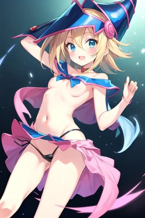 Dark Magician Girl, cute tween, topless, skimpy panties