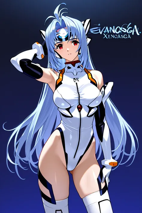 fused character, rei ayanami (evangelion), and kos-mos (xenosaga)