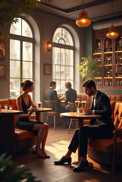 Cafe and lounge are real and realistic scenes 