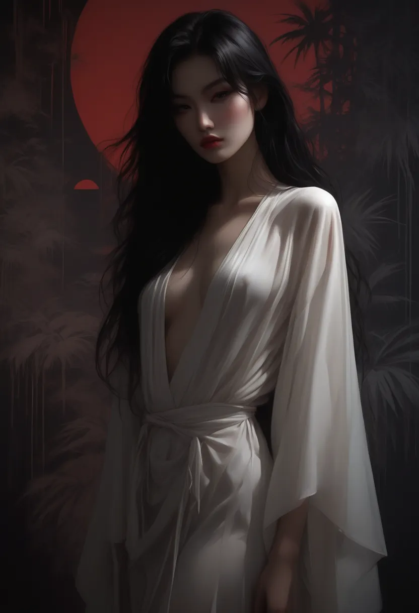 The Japanese ghost woman is here - she appears as a beautiful depraved woman with attractive body shapes visible through a translucent robe, long loose hair that she can control like tentacles. The ends of her hair end in hooks and spikes, she stands tall ...