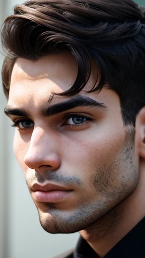  A Man  .  Abarbanel, 18, focuses on the face 