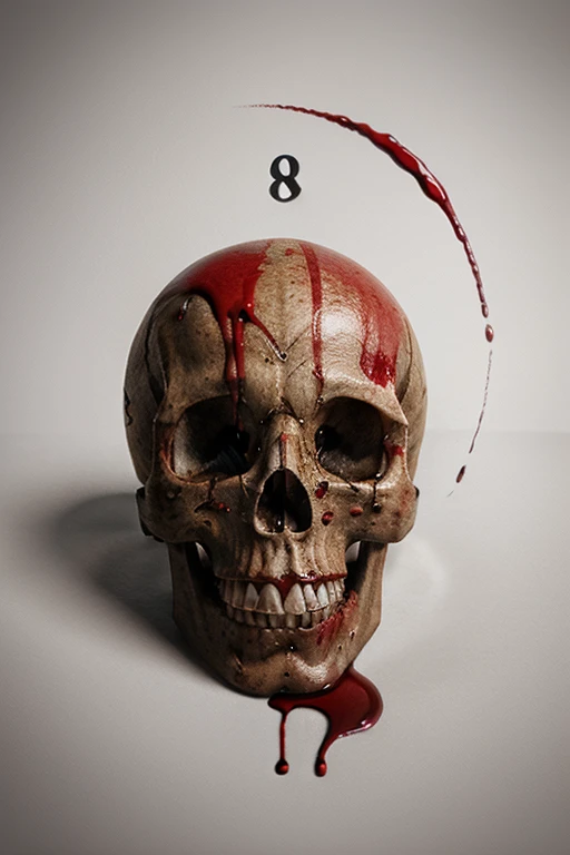 make a logo with a skull and the number 8 and then a name '8blood'