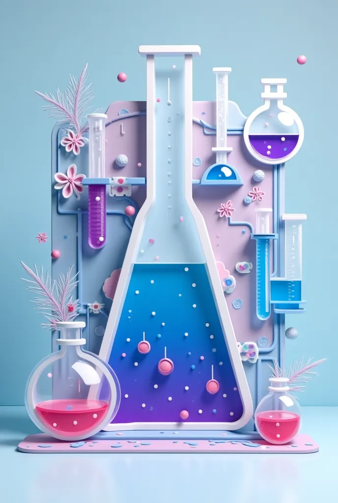 

_"I need a creative and decorative project design for a scientific cardboard display. The theme is *titration*, so the design should include elements like *burettes, pH indicators, and laboratory glassware*. The style should be colorful, modern, and eleg...