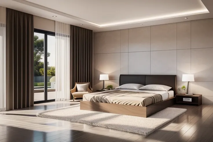 Live Photo  ,  Modern Bedroom ,Stunning design,  modern style ,  Shadow ,  Volumetric Light ,  Shadow , High-end photography, loyalty,  Bright detail , sharp, Unique, Award-winning photography, Canon EOS 5D Mark IV Single Eye Digital Camera, f/ 6, [ISO 100...