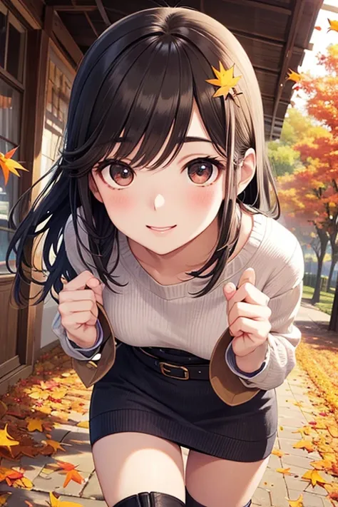 Takane Manaka, shiny brown long hair, pony tail with ribbon、beautiful brown eyes, smiling face, sparkling pupils, (fine grain), highly detailed eyes, highly detailed face, highly detailed eyes,, (masterpiece:1.2, best quality), 1 girl, cowboy shot,, 


cow...