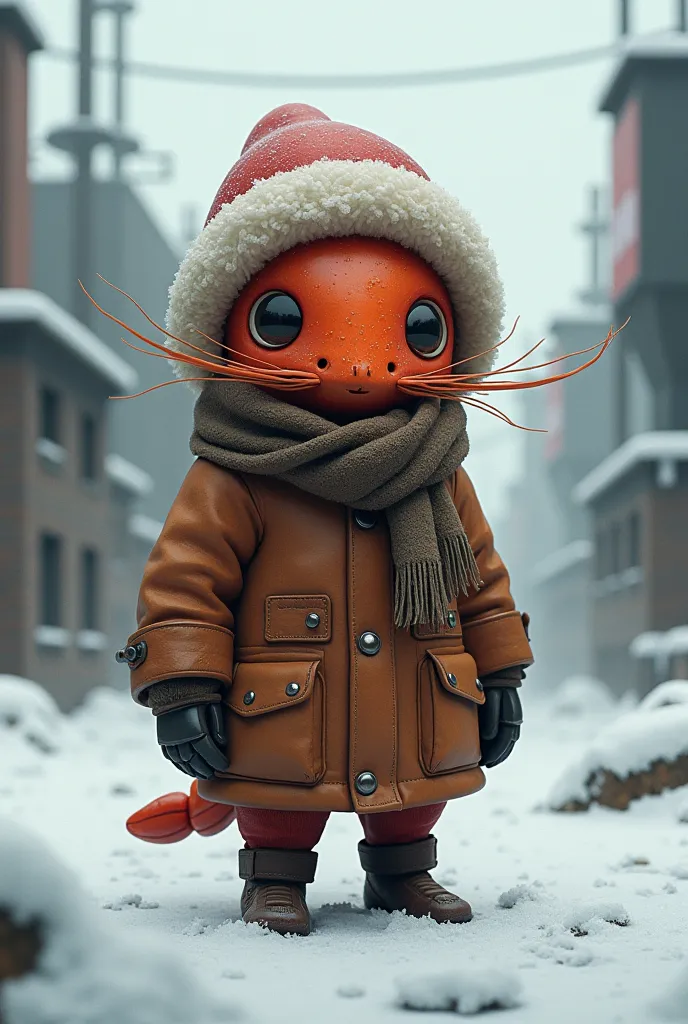 A shrimp wearing cold clothes
Soviet