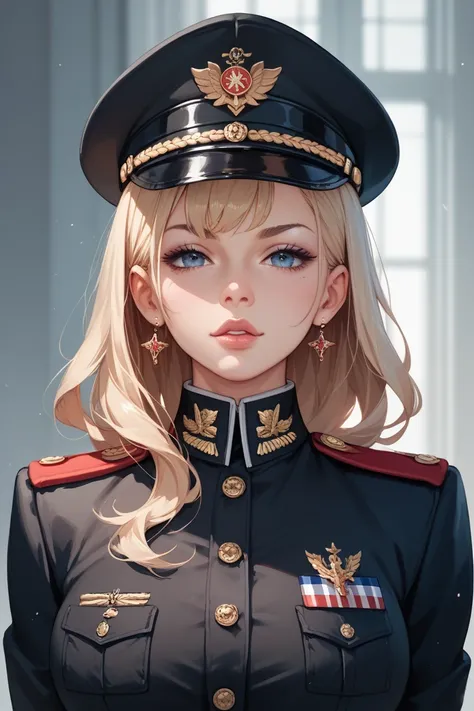 Anime dommy mommy military in black uniform