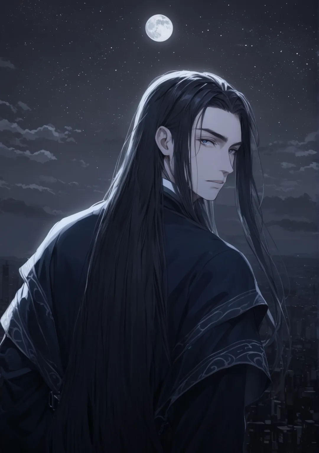 A guy with long hair