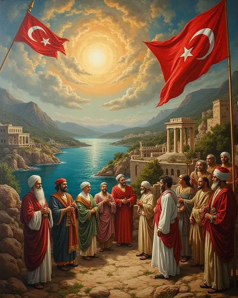 National anthem Mehmet Akif Ersoy painting Pictures related to the national anthem Narrated picture about three continents meaningful pictures
