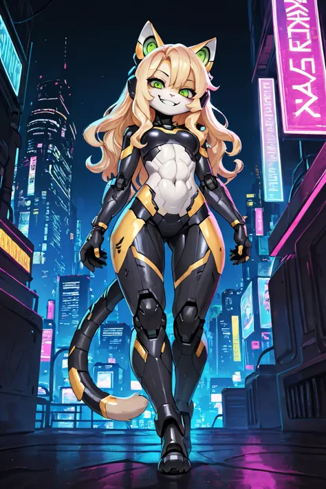 masterpiece,best quality,amazing quality,very aesthetic,beautiful eyes,beautiful skin,beautiful hair,beautiful face,clear face,1girl,furry female,cat girl,cat ears,cat tail,furry arms,furry legs,pretty,slender,mecha musume,mechanical bodysuite,mechanical h...