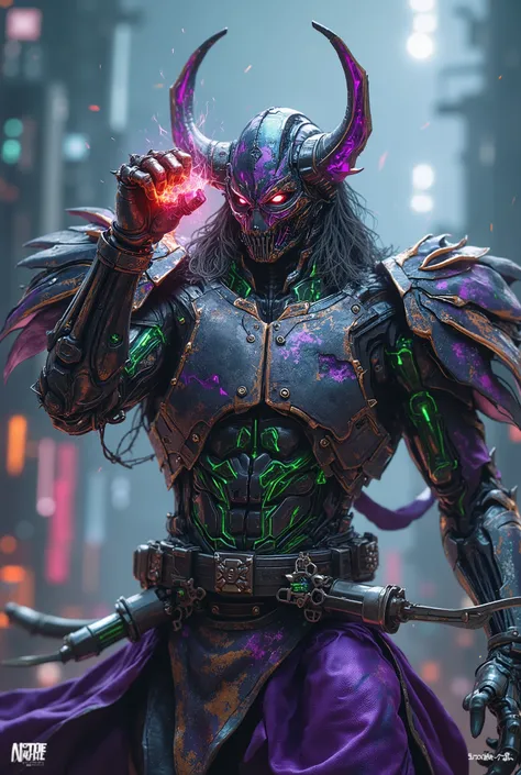 (Masterpiece:1.2), best quality, high resolution, Unity 8K Wallpaper, (super real illustration:1.0), Beautiful Details, very detailed on trends, perfect lighting, neon colored, very detailed on trends CG, Shine eyes, backlit, armor, fake_horn, Shine, full_...