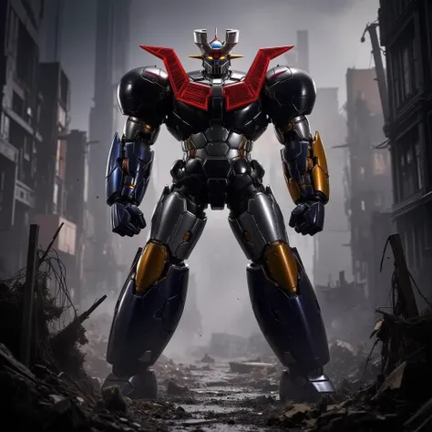   The hero Mazinger Z is 100 meters tall 　  towering over 100 meters in a forward leaning position   ,    towering 100 meters ahead   .  破壊された都市   towering over 100 meters in a forward leaning position ,  Fearsome Steel Genie  ,   in a huge structure with ...