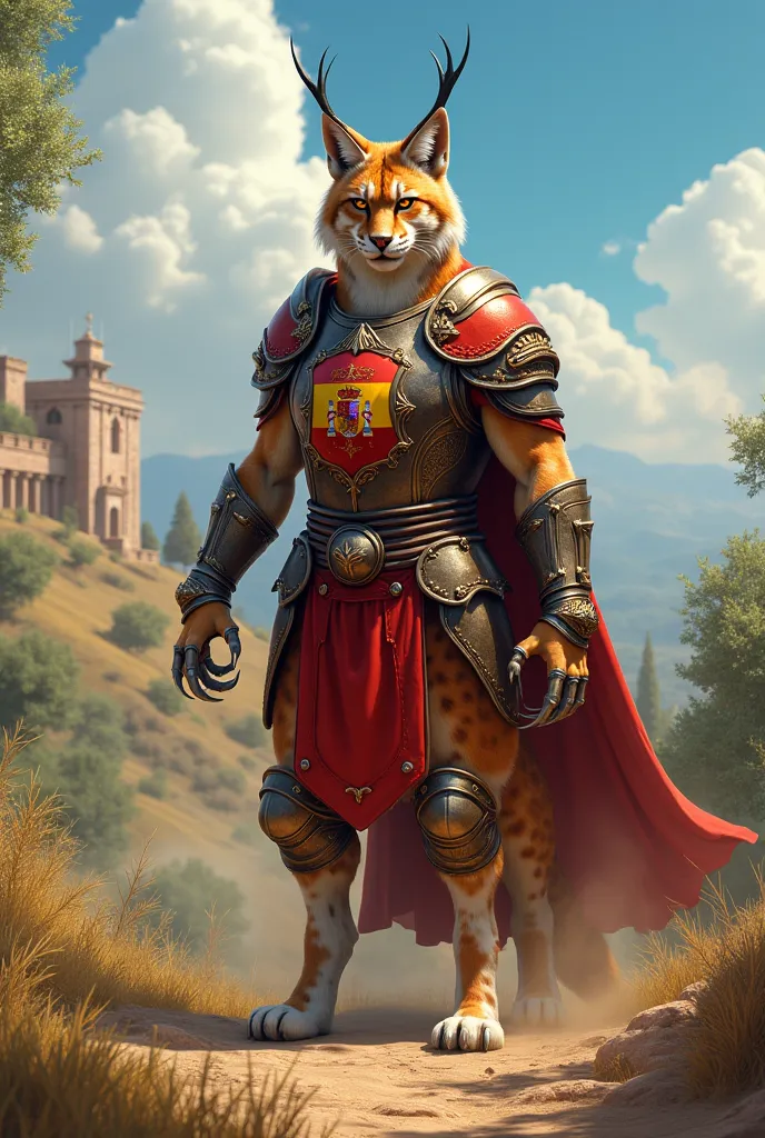 Spain as realistic animal warrior